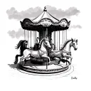 The Carousel Never Stops Turning tattoo design idea