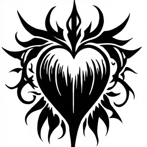 sacred heart of jesus tattoo design idea
