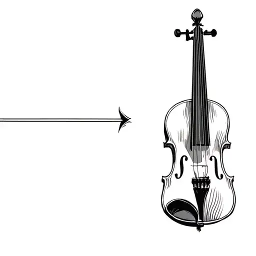 fiddle tattoo design idea
