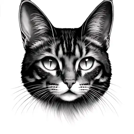 cat eyes and ears from top of nose   tattoo design idea