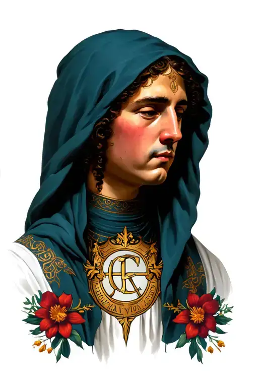 st. gabriel archanghel tattoo design idea