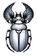 scarab beetle tattoo design idea