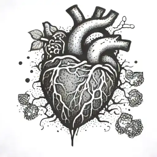 heart attack tattoo design idea