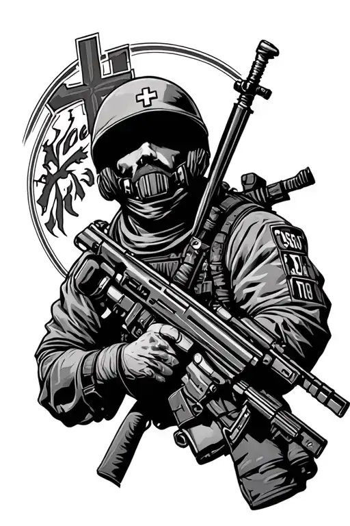 combat medic tattoo design idea