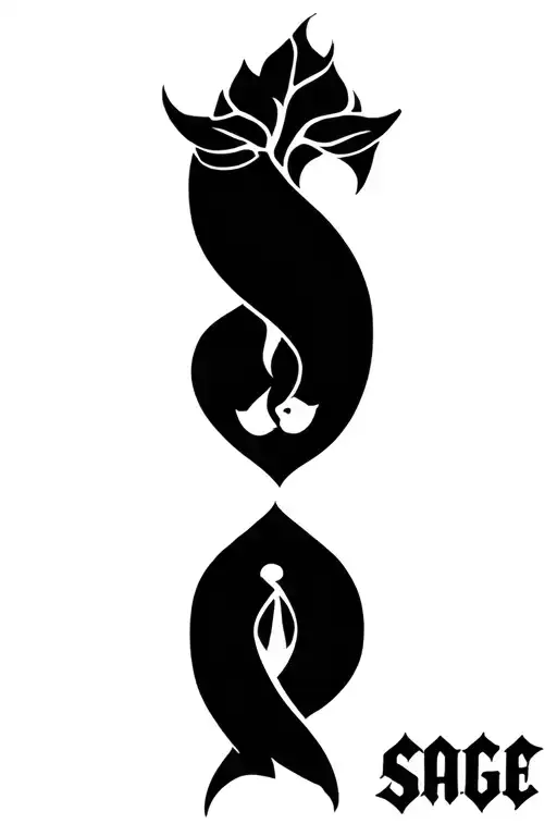 SAGE (word) tattoo design idea