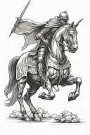 templar knight tattoo design idea