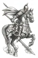 templar knight tattoo design idea