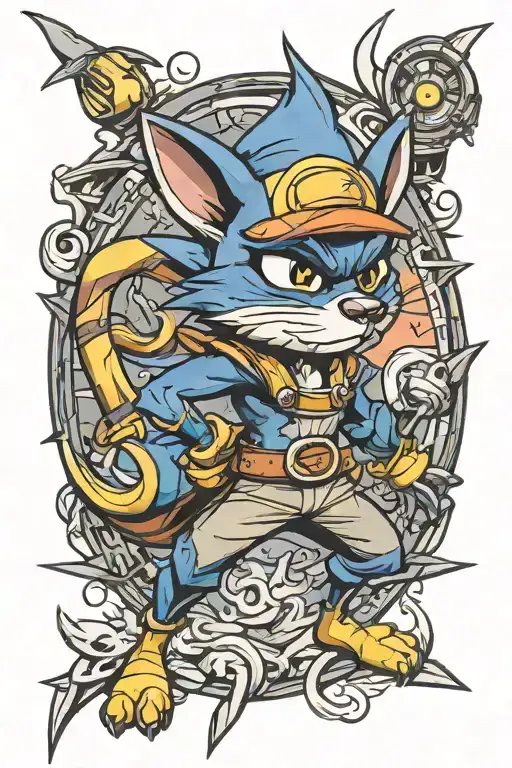 sly cooper tattoo design idea