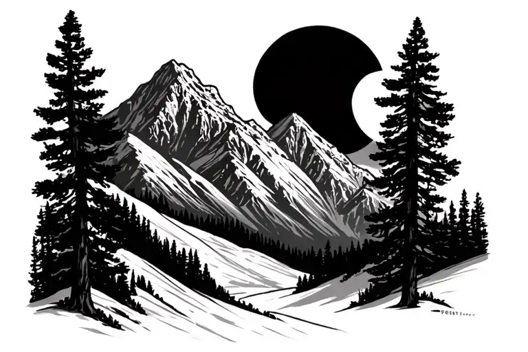 Pikes Peak tattoo design idea