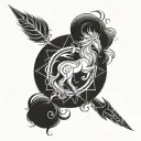 virgo sagittarius leo tattoo design idea