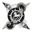 virgo sagittarius leo tattoo design idea