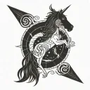 virgo sagittarius leo tattoo design idea