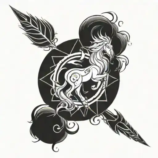 virgo sagittarius leo tattoo design idea