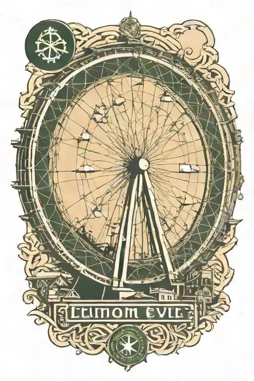 london eye, celtic football club logo,   tattoo design idea