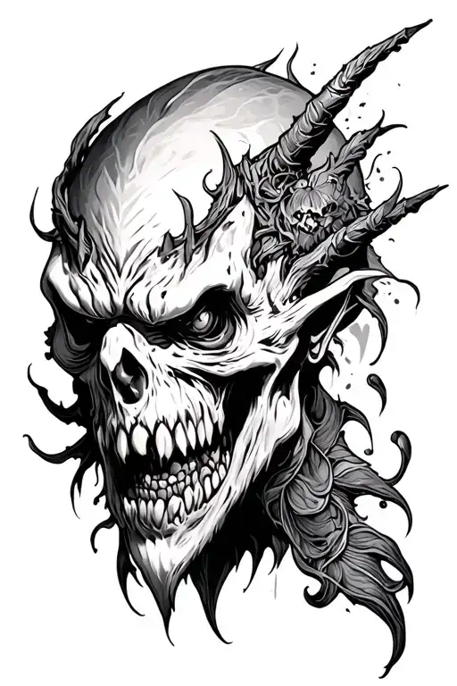 Dark Evil tattoo design idea