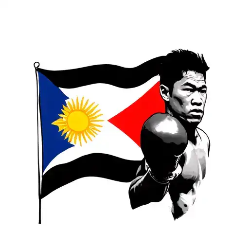 a picture of manny pacioue boxing filipino flag tattoo design idea