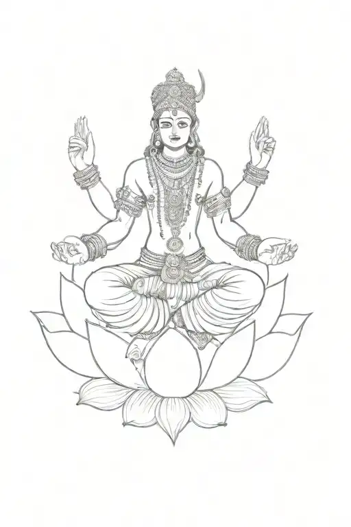 lord Vishnu tattoo design idea