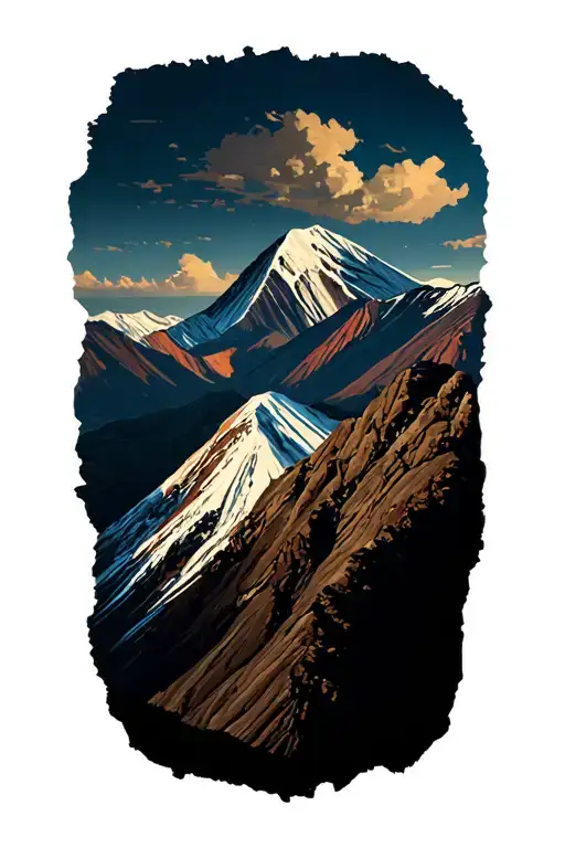 Kilimanjaro mountain tattoo design idea
