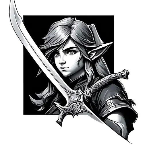 Zelda Sword tattoo design idea