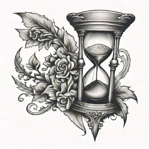 hourglass with sickles tattoo design idea