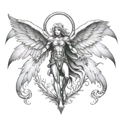 Arch Angel Michael tattoo design idea