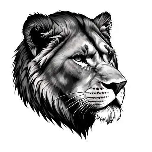 leon con corona tattoo design idea