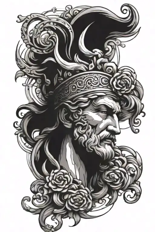 stoic virtues tattoo design idea