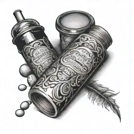 Molly Pill bottle tattoo design idea