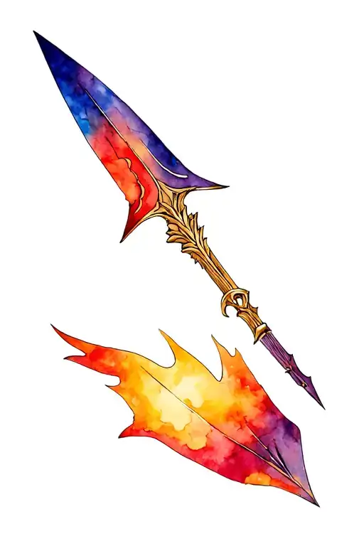 Aquaman spear going tattoo design idea