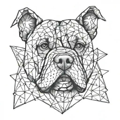 american bully dog tattoo design idea