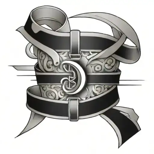 black belt wrapped tattoo design idea