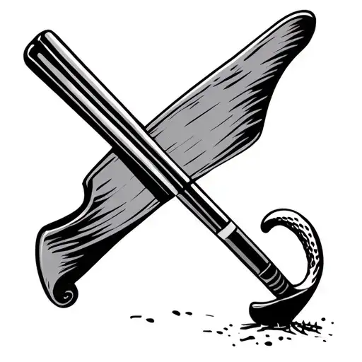 Golf Flag stick with the number 19 tattoo design idea