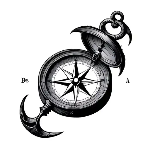 Nautical Compass Rose tattoo design idea