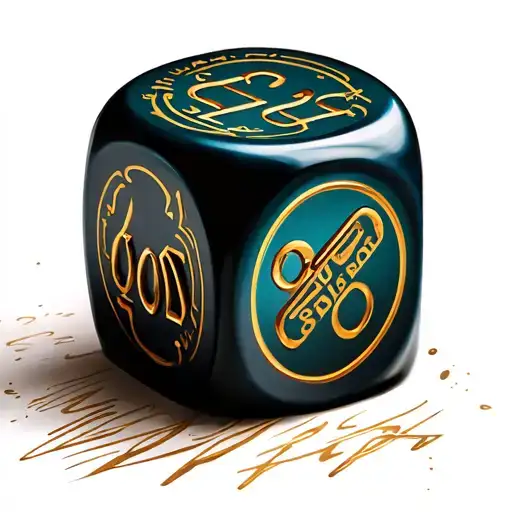 Rich Risk Rich dice tattoo design idea