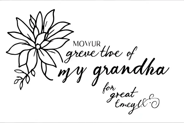 memorial tattoo for my great grandma tattoo design idea