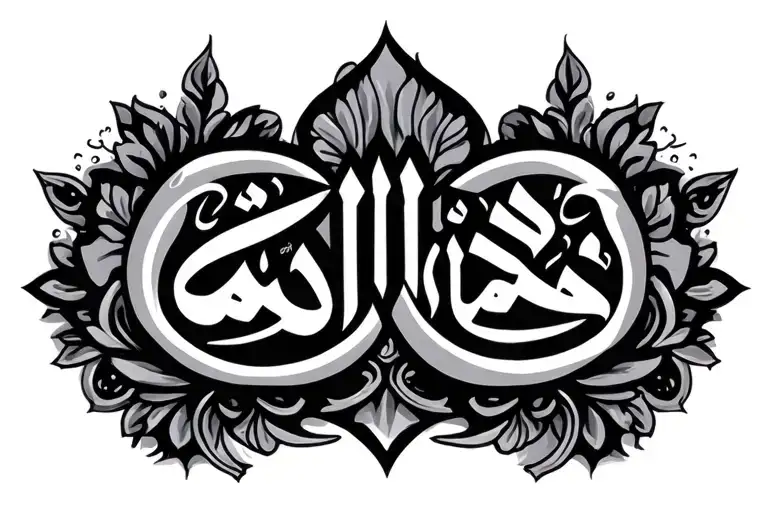 zara my love in Arabic calligraphy style tattoo design idea