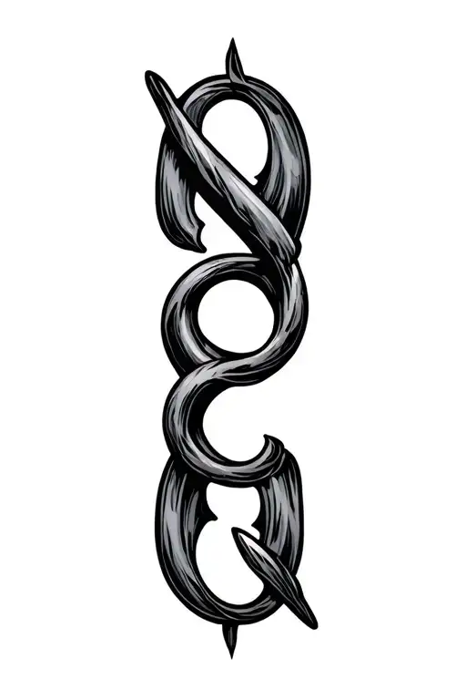 letters n and c tattoo ring intertwined tattoo design idea