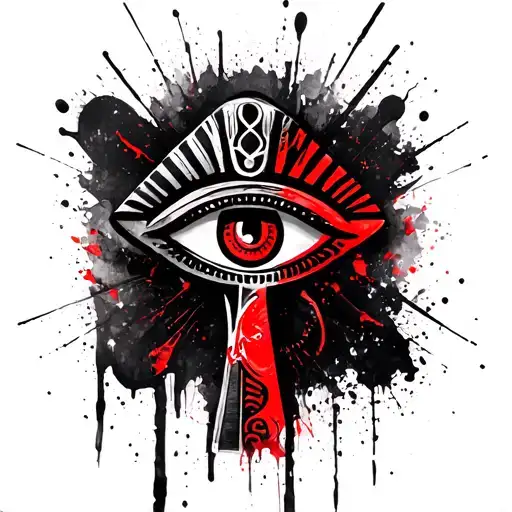 ankh with eye of horus tattoo design idea