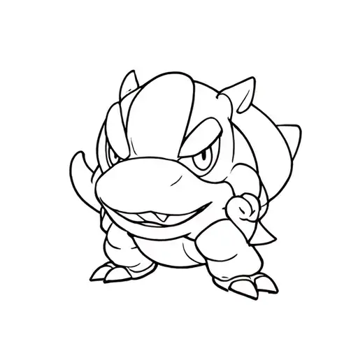 bowser jr. bib from super Mario bros tattoo design idea