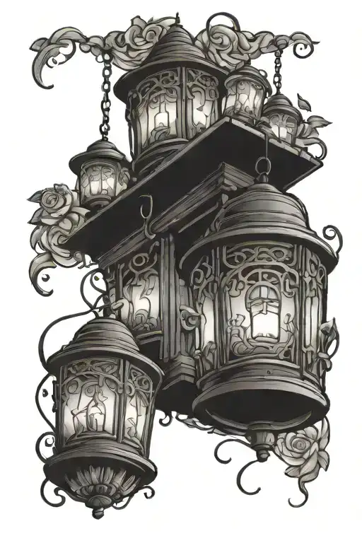 floating lanterns from tangled tattoo design idea