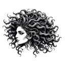 African Medusa tattoo design idea