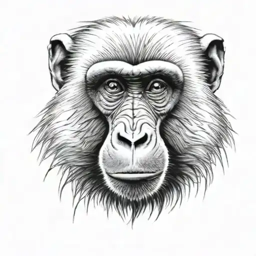 baboon as a tattoo artist tattoo design idea