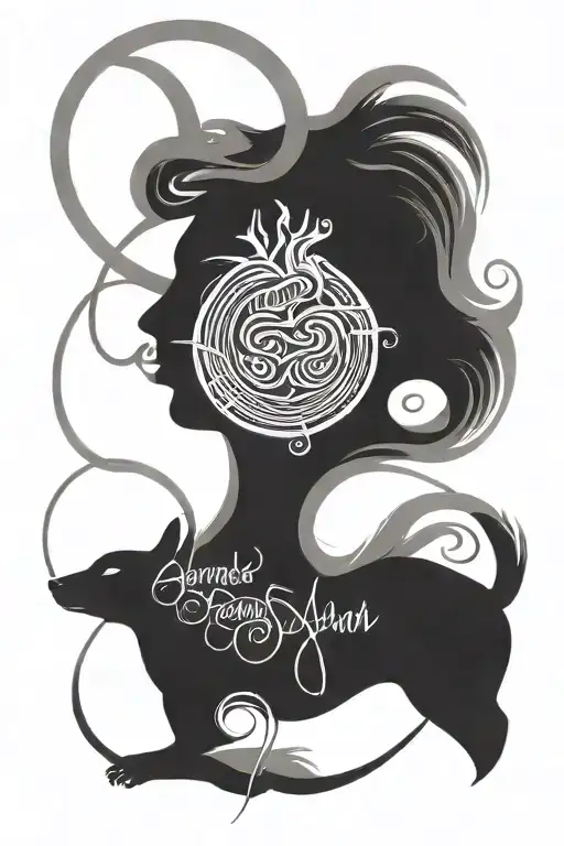 name savannah and jeremy with heartbeat line tattoo design idea