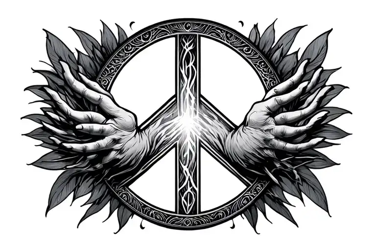 peace and everlasting life tattoo design idea