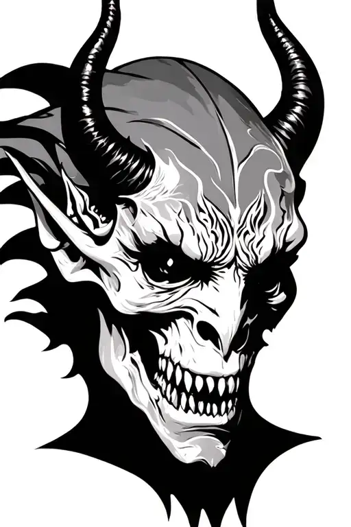 devil evil tattoo design idea