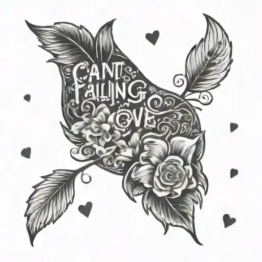 can't stop falling in love by Elvis Presley tattoo design idea