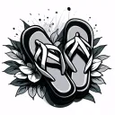 Flip Flop tattoo design idea