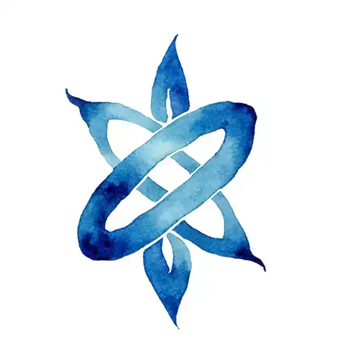 The witch's knot symbol, with intertwined details or around, very feminine, delicate and feminine tattoo design idea