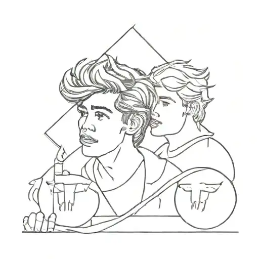 trough the dark one direction tattoo design idea