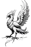 phenix crying tattoo design idea